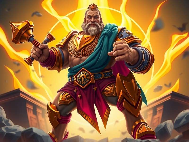 Mysore Titan game hero image showing a powerful warrior